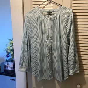 Ann Taylor Long Sleeve Stripped Blouse.